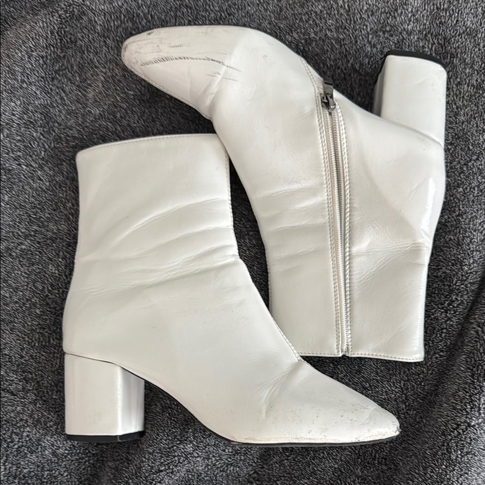 Women's White Ankle Boots